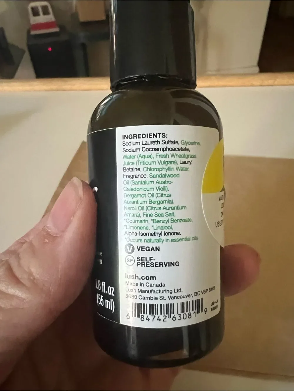LUSH Grass Shower Gel - 1.8 oz BRAND NEW/SEALED